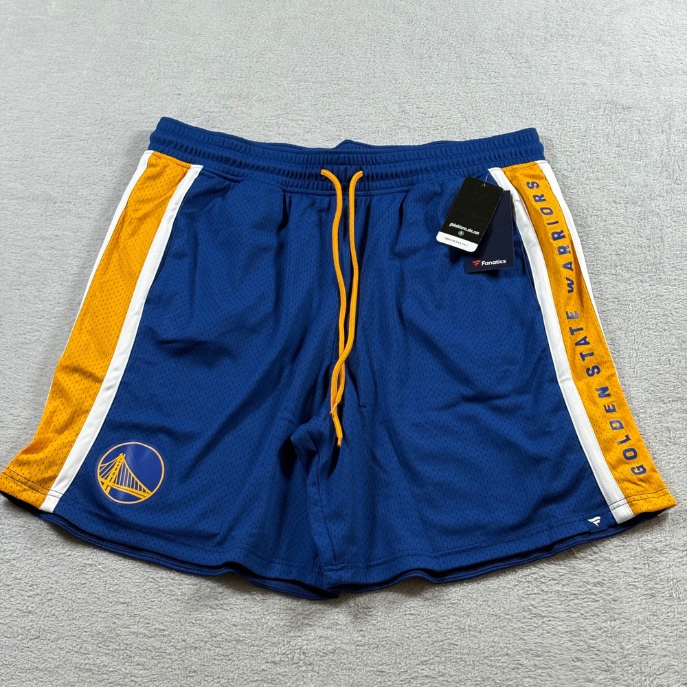 Fanatics Golden State Warriors NBA Mesh Basketball Shorts Blue NBA Mens 2XL